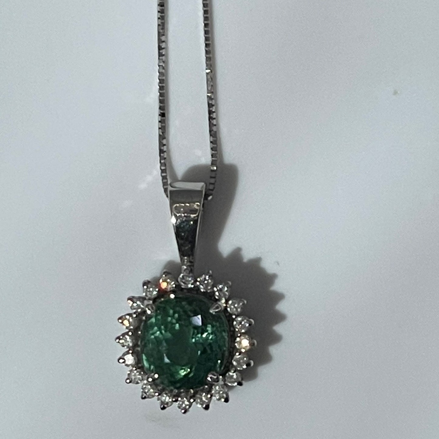 Natural Green Tourmaline Pendant