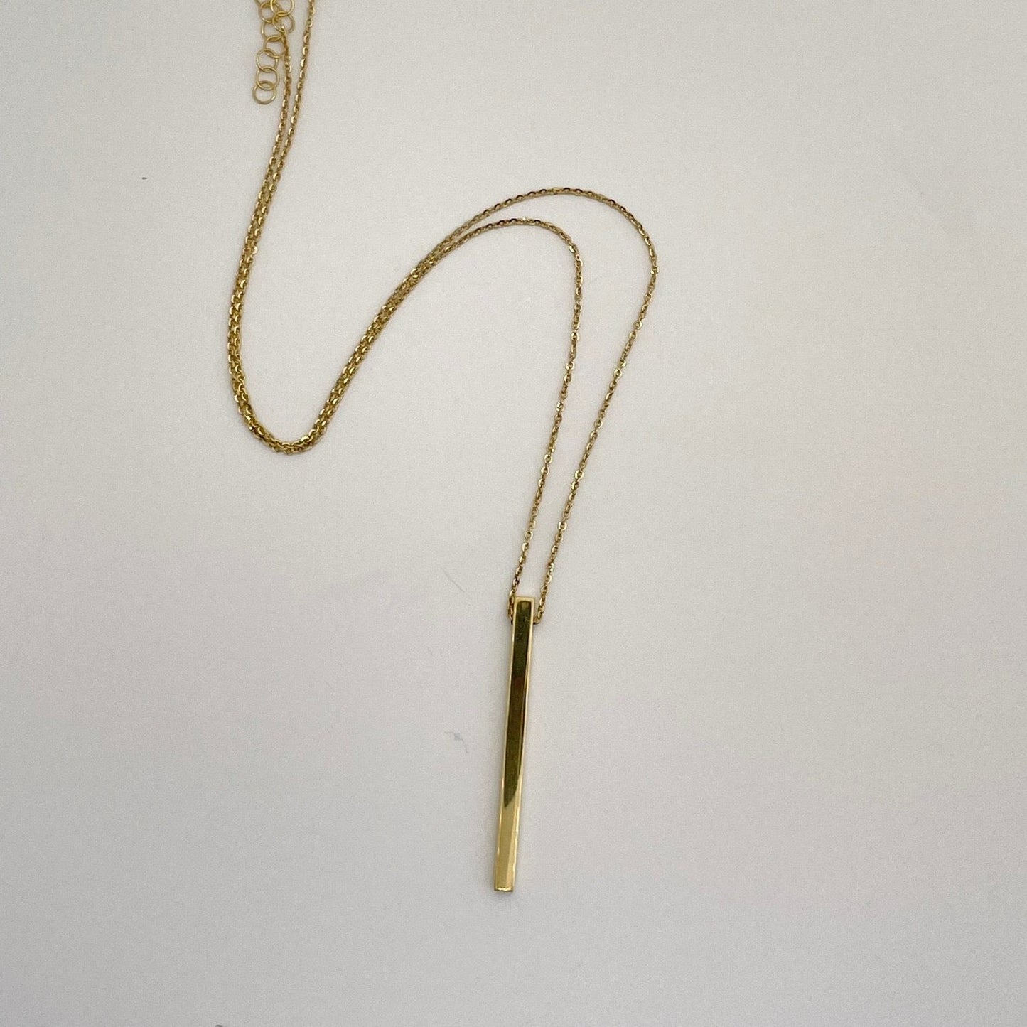 18K Gold Bar Necklace