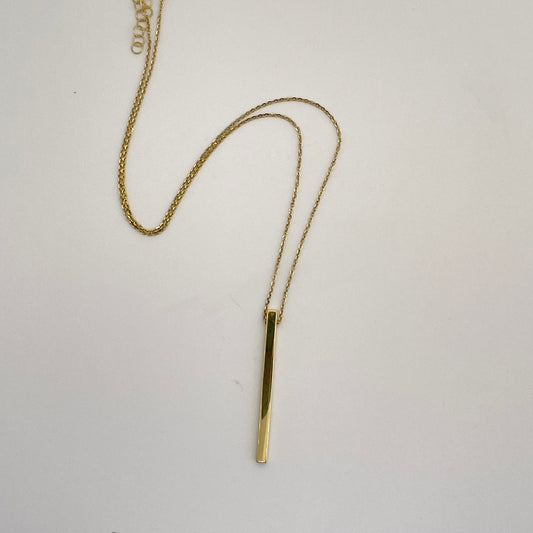 18K Gold Bar Necklace