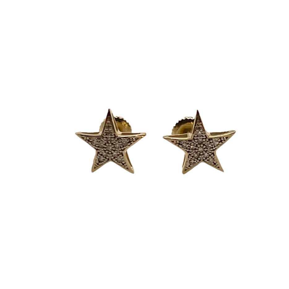 Diamond Star Stud Earrings