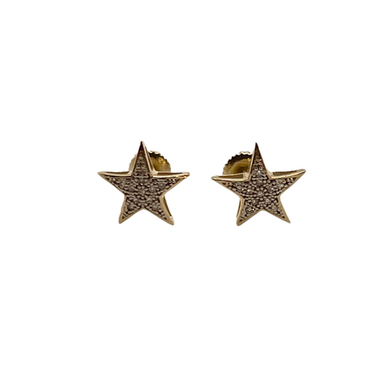 Diamond Star Stud Earrings